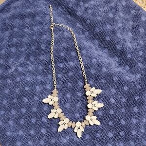 Elegant Silver and White Necklace